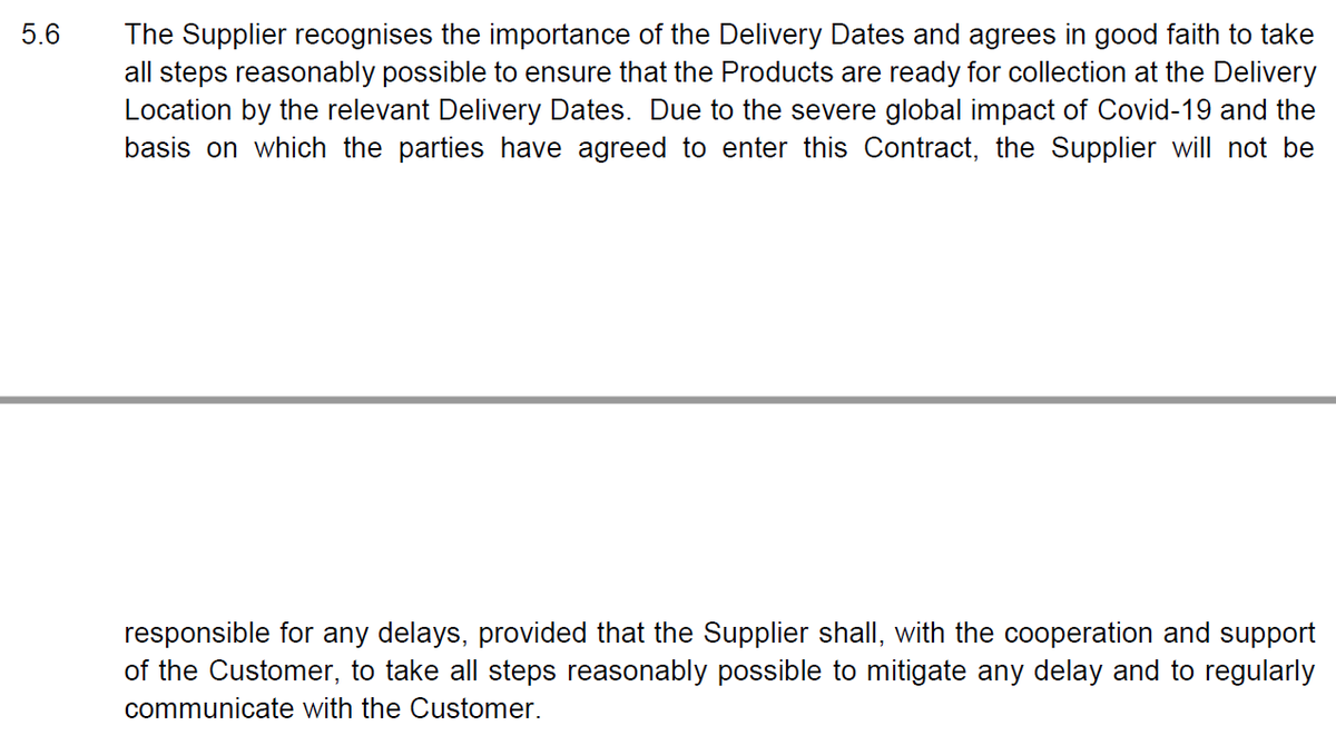 The pricing is not the only inexplicable feature of the Ayanda contract. These clauses - which I believe to be unique to Ayanda - entitling it to sell at a historical high price but deliver when it likes and deliver not to sample have caused outrage amongst procurement experts.