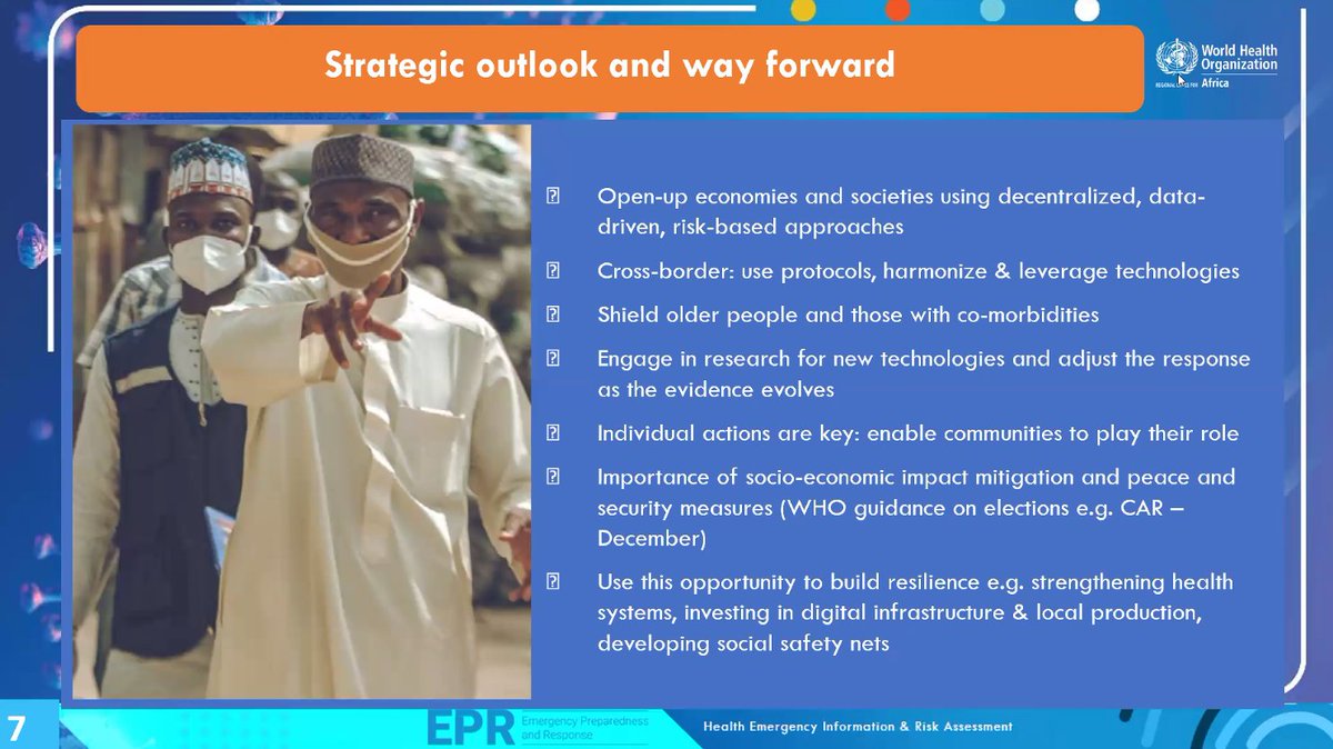 RSTMH's tweet photo. Dr Benido Impouma @WHOAFRO covers #COVID19 in #Africa. With a strong leadership from @MoetiTshidi, to country ownership &amp; local response, they're now seeing a decline in cases &amp; an R<1. Still, ~80% cases are asymptomatic so case tracking &amp; resilience building is key. #RSTMH2020 https://t.co/LyLToF5ZFg