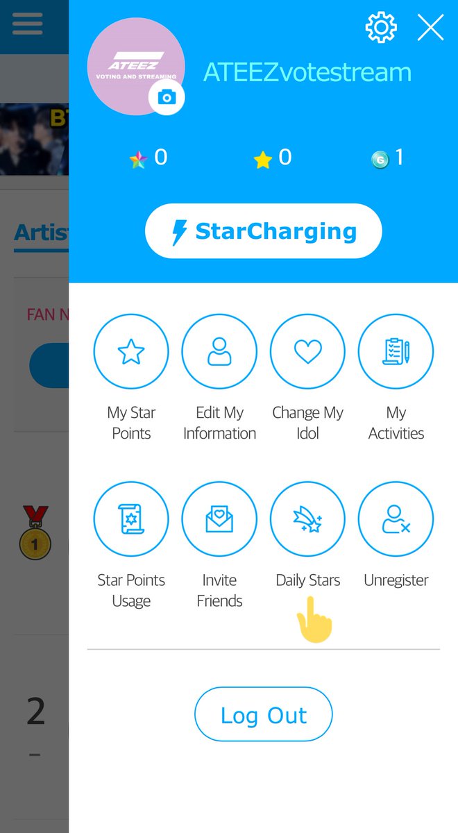 You can go to Daily Stars and collect more stars by completing the attendance check, viewing articles and more! You can also purchase Rainbow Stars and earn Additional Stars.