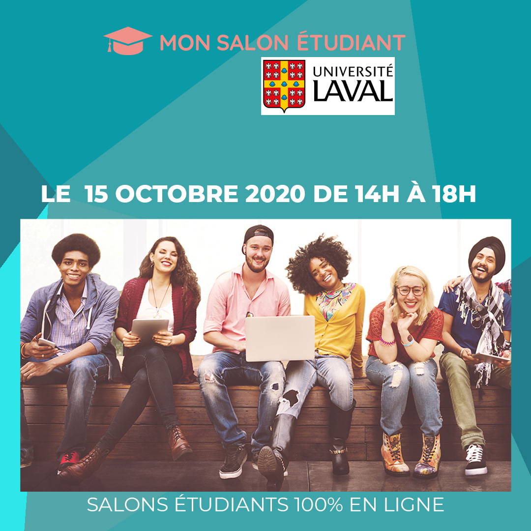 Admissions Université Laval Québec le 15 octobre de 14hà18h. Si tu veux participer dits nous en commentaire et on t'envoie une invitation.