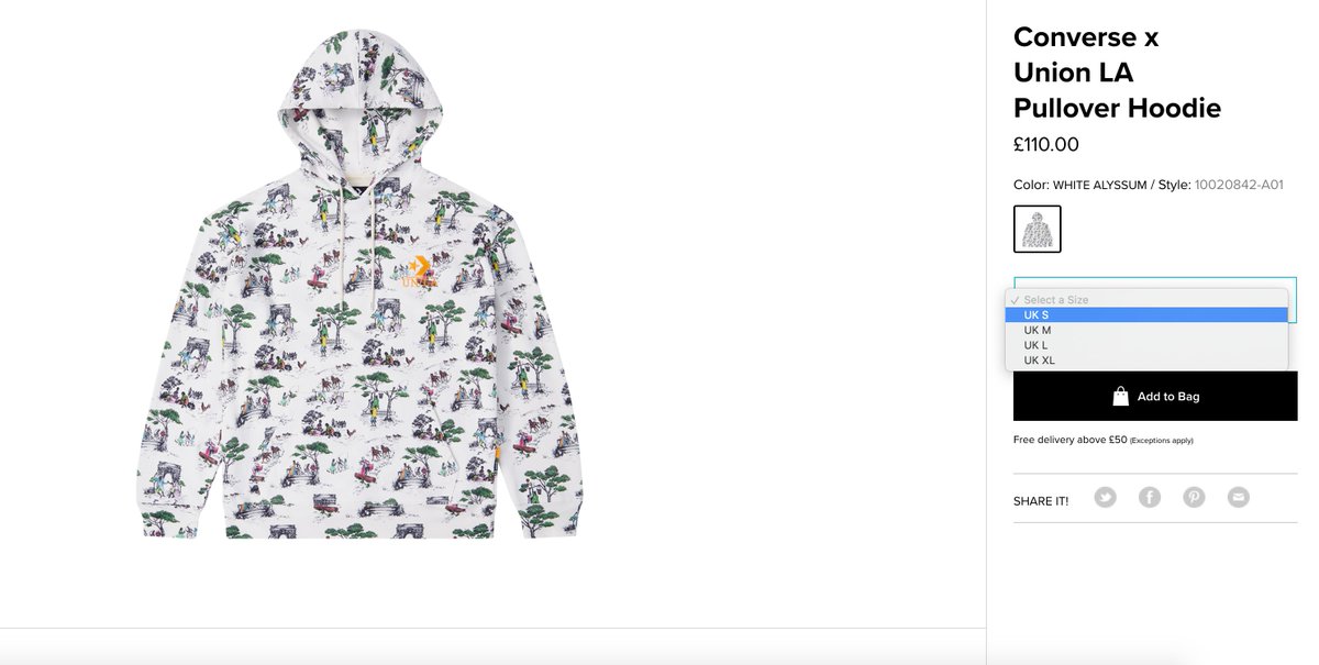 converse x union hoodie