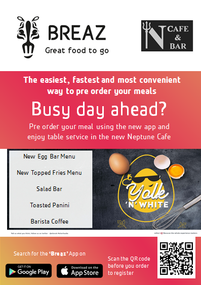Great to get our cafes open again in HMNB Portsmouth- offering a superb app to beat the queues and offer great service