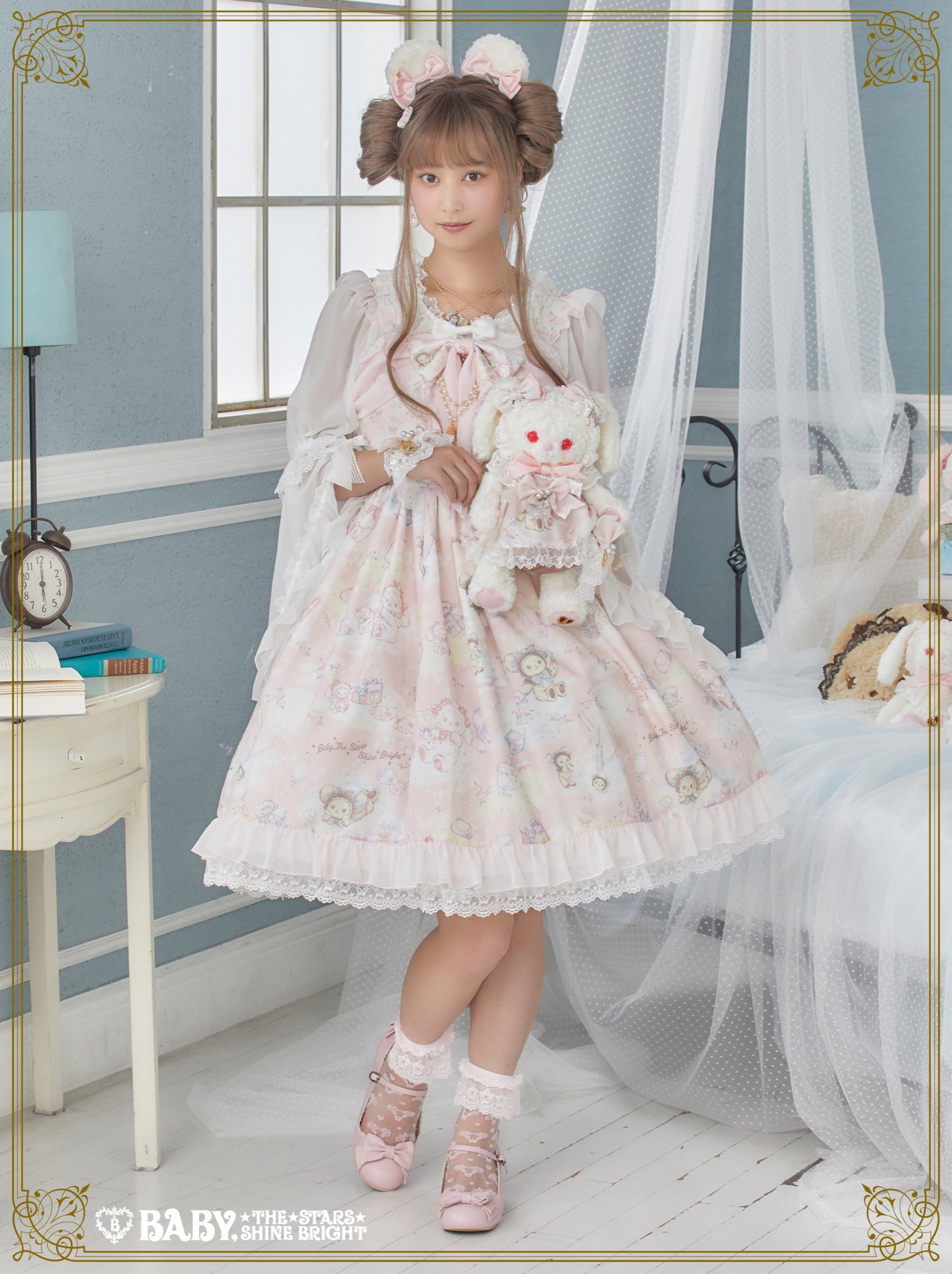 絶妙 リボンミルキーシュガージャンパースカート ベイビー ミルキー