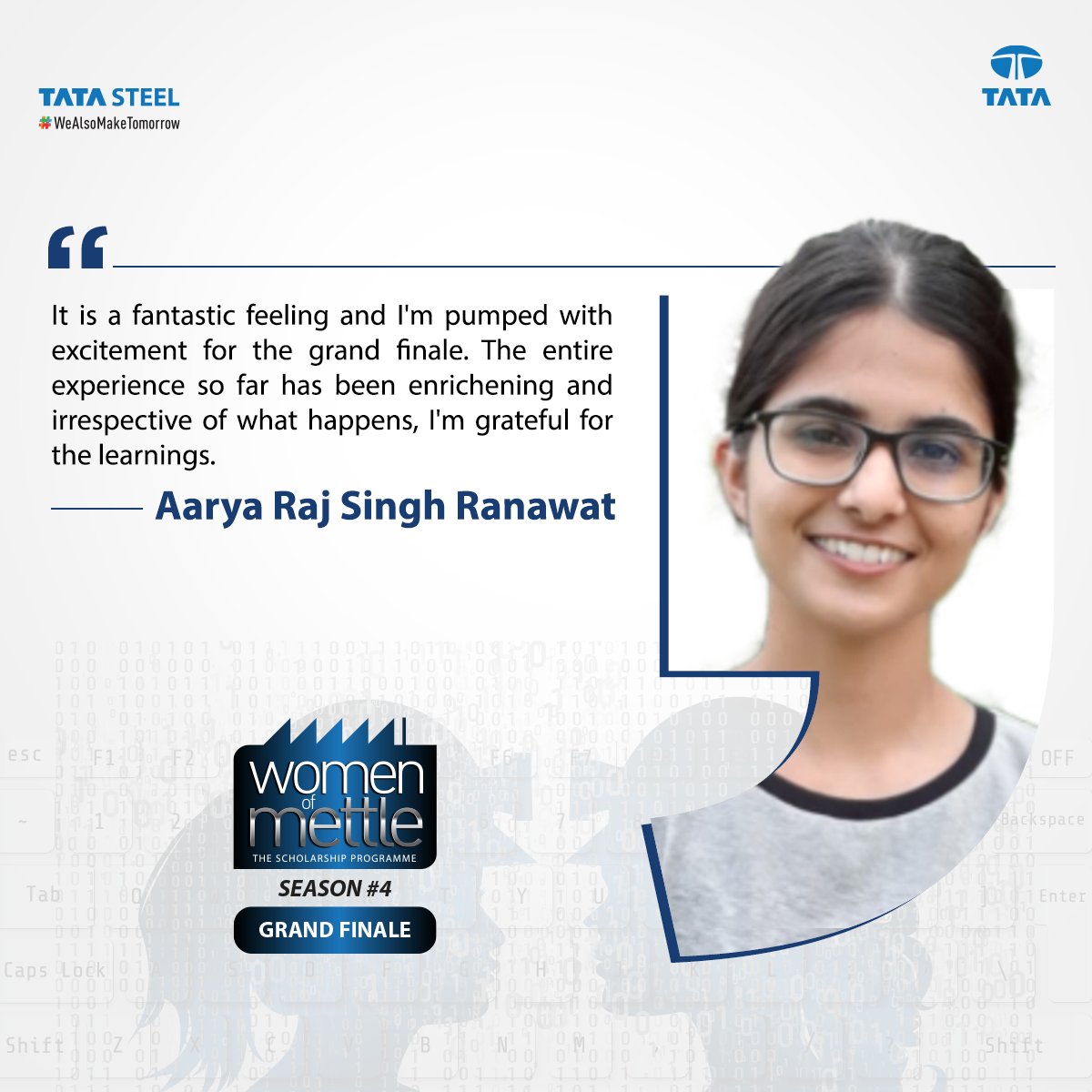 The finalists for #WomenOfMettleSeason4 are excited and ready to show their mettle in the ongoing grand finale. Watch the action LIVE on the link below!
https://t.co/HgAqCpRiPa
#TataSteelCampusConnect #TataSteel #WOM #WOMS4 #WomenOfMettle
(1/3) https://t.co/azpDzwtDVP