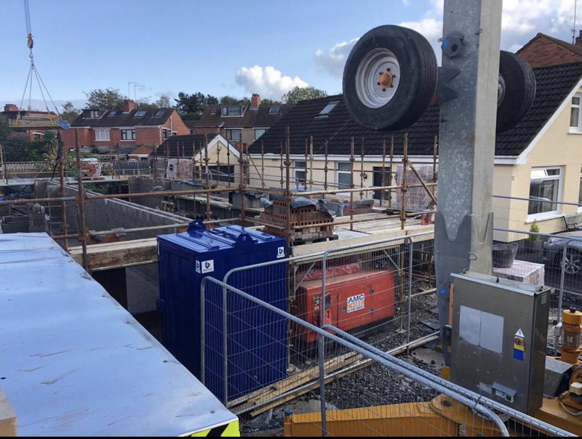 JamdacD's tweet photo. Scaffolding up at Ashton Park and ready for first floor joisting over the next week!

@simonbrienresi 

#niproperty  #constructionni https://t.co/xPRAgF9gFq