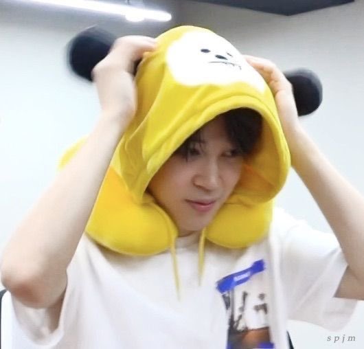 park jimin in chimmy neck pillow