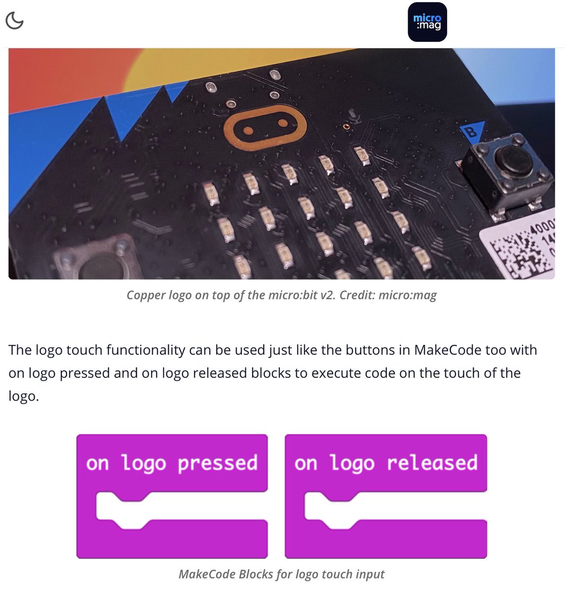 BkJerome's tweet image. Mise à jour #microbitv2 
Micro + HP + interaction via le logo