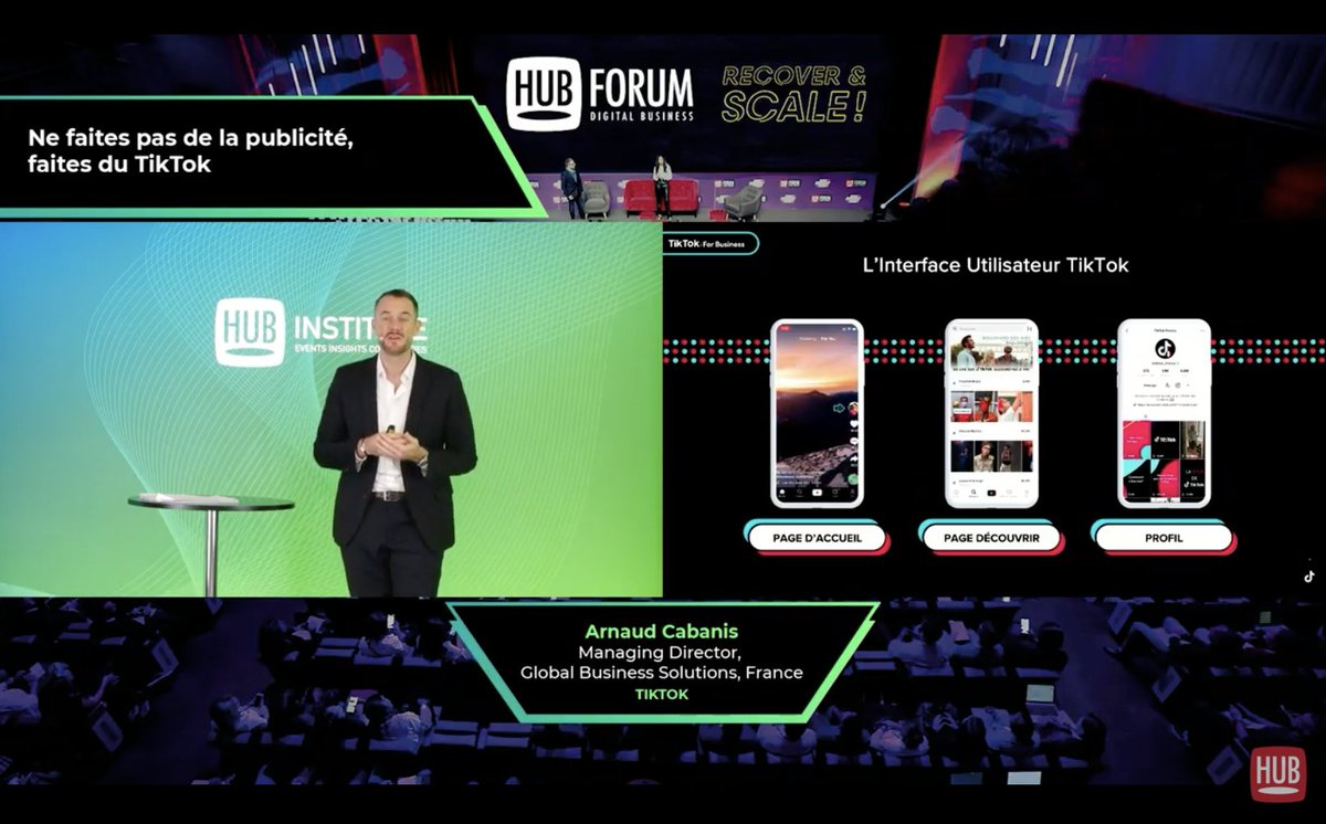 "TikTok pour les marques ?
C'est 4 à 5 fois plus d'engagements que les autres plateformes sociales" Arnaud Cabanis, Managing Director chez TikTok 💃📱
#HUBFORUM #MBADMB #TikTok #engagement #Socialmedia
