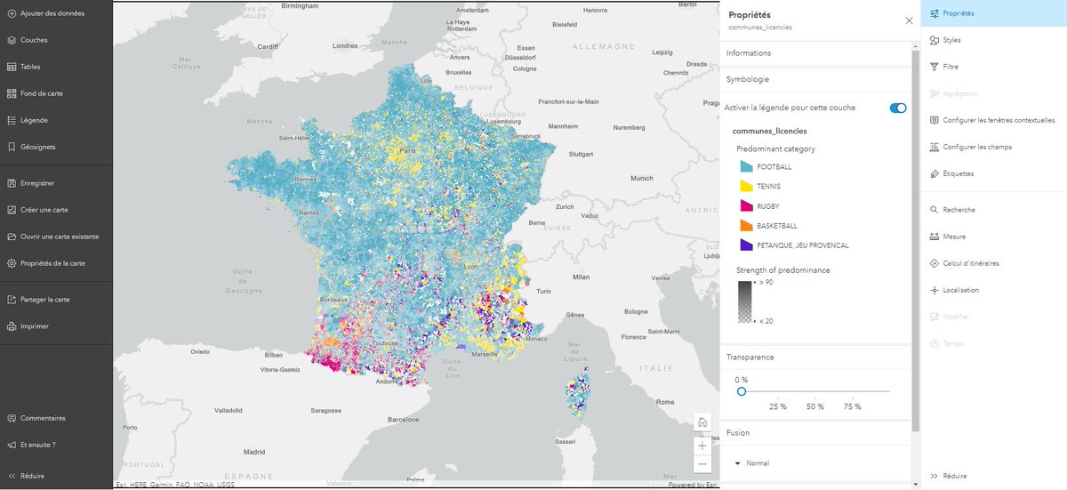 Esri_France's tweet image. #SIG2020, démo de Julie Rasselet : très simple de concevoir une belle carte, claire et pertinente avec le nouveau #MapViewer, la visionneuse de carte totalement repensée d’@ArcGISOnline !