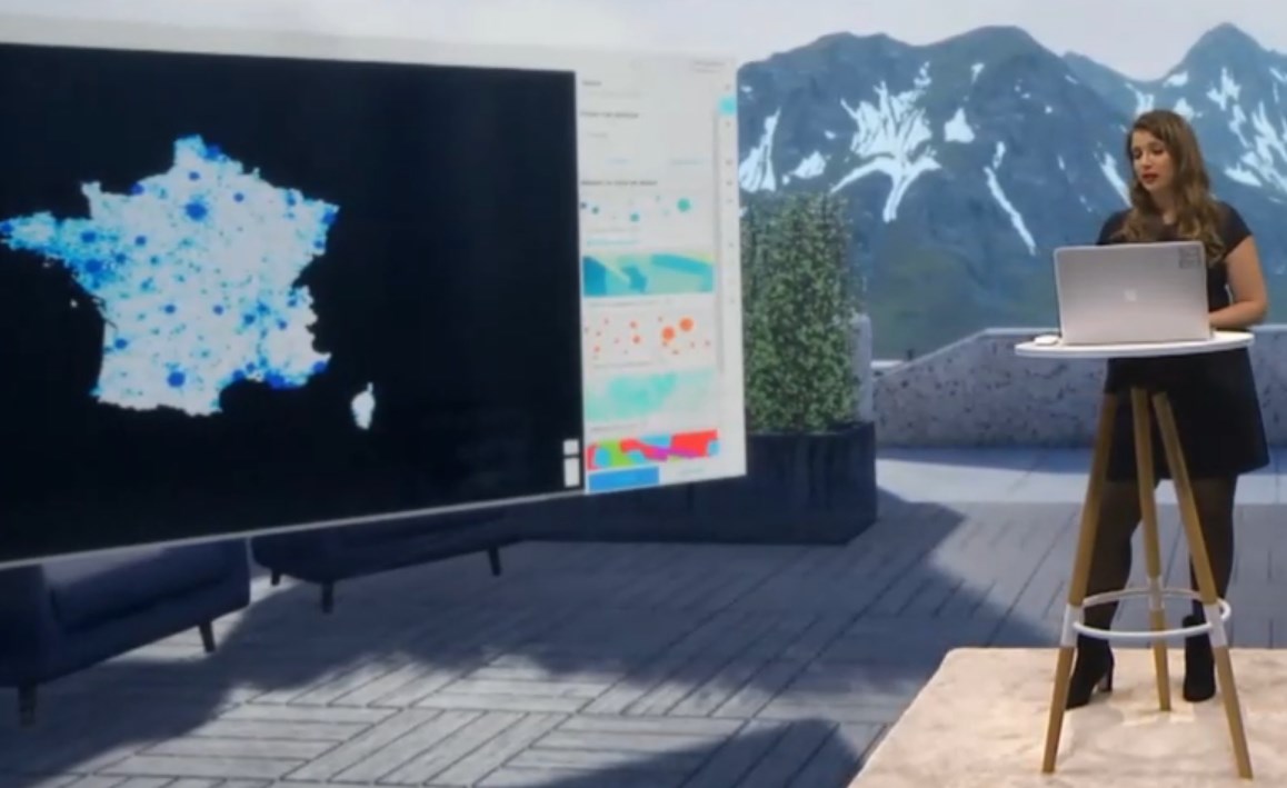Esri_France's tweet image. #SIG2020, démo de Julie Rasselet : utilisation du #MapViewer, la visionneuse de carte totalement repensée d’@ArcGISOnline !