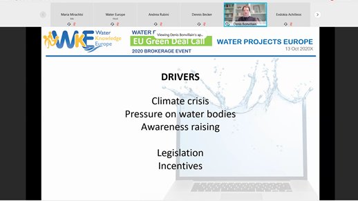 H20EU's tweet photo. 'It’s the first time that we have a Water Reuse Regulation in the #EU and this is absolutely key. We can now build on this!' says @Denisbvn_EU, setting the scene on the “Industrial Water Efficiency and Reuse” challenges in the #GreenDeal🍃 &amp; the #CircularEconomy♻️ #WaterKE20 https://t.co/jV02pXAzz4