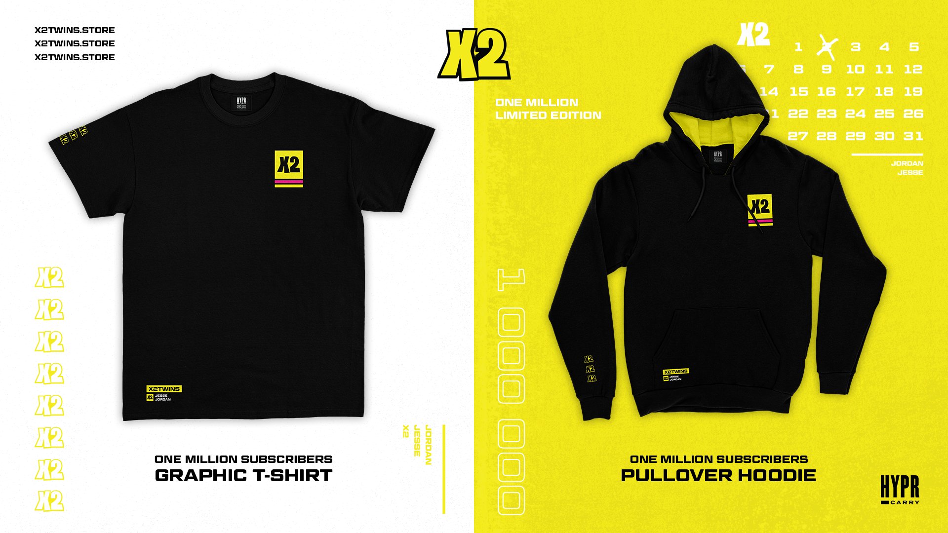 X2twins merch outlet hoodie