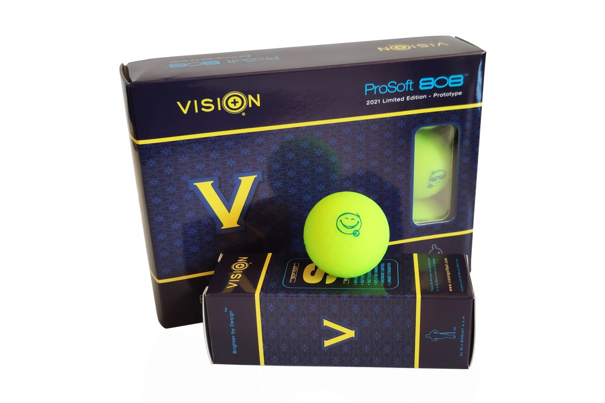 Neue <a href="/VisionGolfBall/">Vision Golf Ball</a> Modelle sind eingetroffen! Vision #ProSoft #UV Yellow™ Matt mit edlem Matt-Look. Durch sein verbessertes UV-Fluoreszenz-Cover ist dieser #Golfball bei Tageslicht hervorragend zu sehen. Bessere Performance + noch fehlerverzeihender: bit.ly/UV-Yellow-Matt