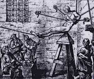 Judas CradleTw // goreYou'd place the waist harness (attached to the ropes) around the victim and then slowly lower him/her onto the pyramid shaped seat with the pointy top inserted into their anus or vagina. The victim would eventually be impaled.
