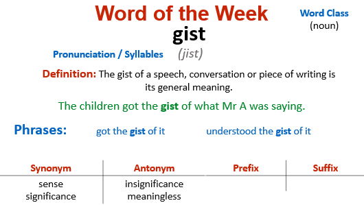 VCWalneySchool1's tweet photo. A new week a new word! 

@Walney_School's #WordOfTheWeek is gist.

#vocabulary #vocabularybuilding #proudofourstudents #proudofourschool https://t.co/qCflr02vRc