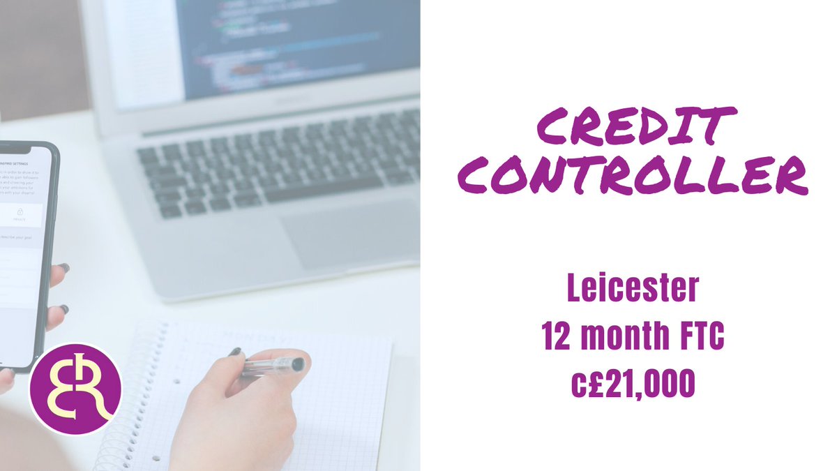 We're seeking a Credit Controller to join a thriving Leicester based firm for 12 months! If you or somebody you know would be interested in this role, please get in touch 0116 254 9710!