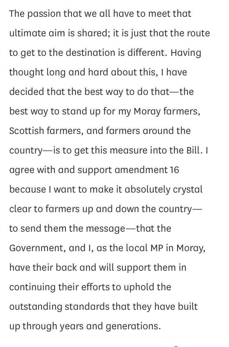 Speaking in the Commons,  @Douglas4Moray argued that specifically requiring trade deals to respect UK food standards would be “best way” to protect them