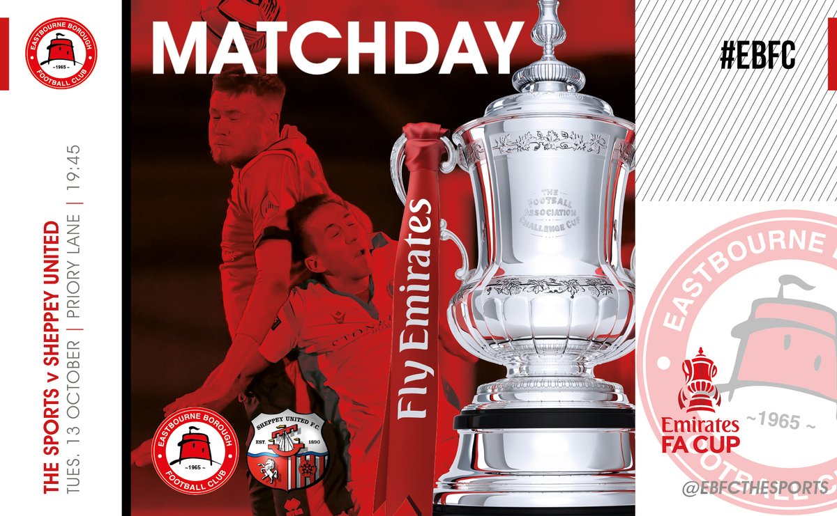 ebfc_official's tweet photo. MATCHDAY ⚽👊

The Sports welcome @SheppeyUFC to Priory Lane tonight in the Third Qualifying Round of the @EmiratesFACup 

The match will be live streamed for FREE - details to follow

#EBFC 🔴⚫ https://t.co/d2xImb9aS5