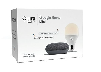 garmspach's tweet photo. gros deal chez @boulanger pour le pack Google Home Mini avec l'ampoule connectée #Lifx #smarthome #smartlight #voiceassistant https://t.co/DiIfM46H9K https://t.co/asdvvnuac3