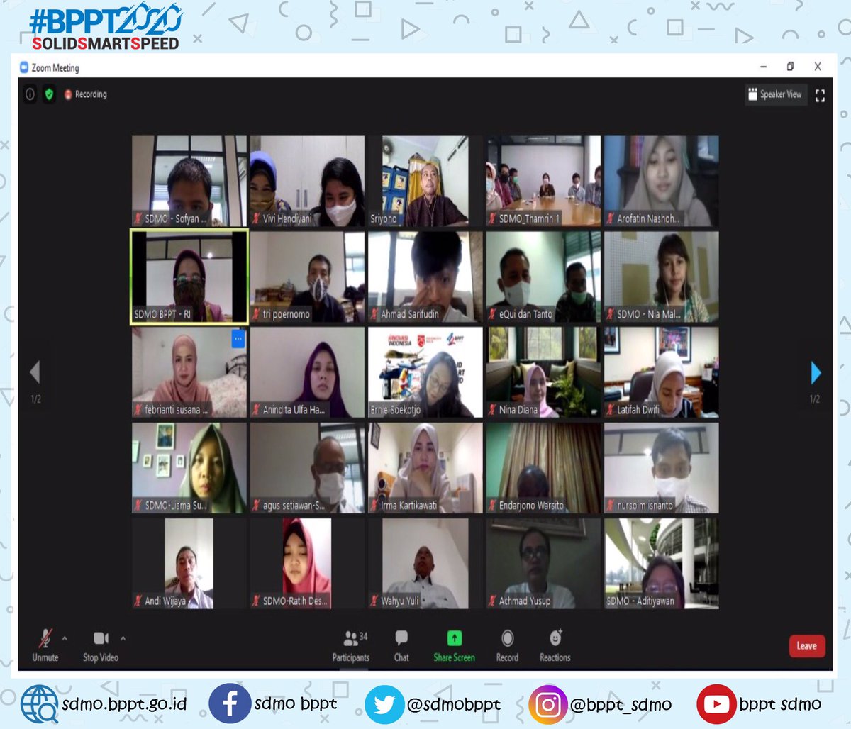 SdmoBppt's tweet photo. Selasa, 13 Oktober 2020 telah dilaksanakan acara Lepas Sambut Kepala Biro SDMO yang dihadiri oleh Kepala Biro SDMO beserta seluruh pegawai melalui video conference.
#lepassambut
#kepalabirosdmo
#AoC_sdmo
#bpptsdmo
#bpptsolidsmartspeer
#letusmakebpptgreat https://t.co/fjnRdwHsf9