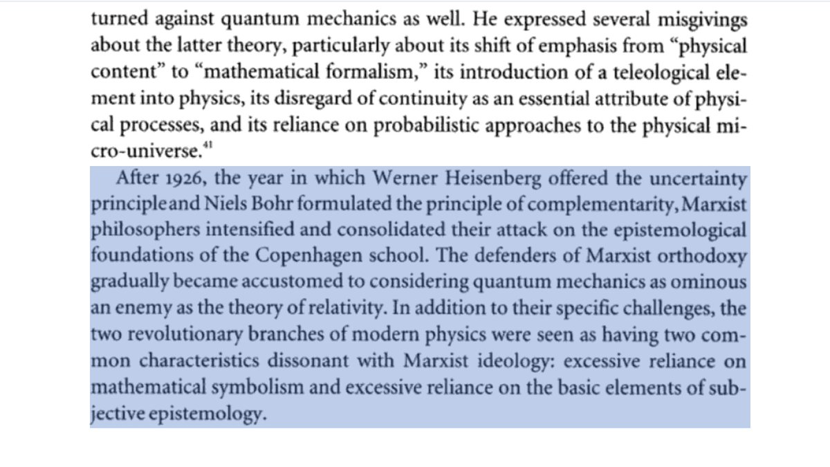 26/n Came the 1926, Heisenberg comes up with "Uncertainty Principle' and Neils Bohr with "Principle of Complementarity".Marxists theoreticians' attack on Copenhagen School intensified. Source:Einstein and Soviet Ideology by Alexander Vucinich