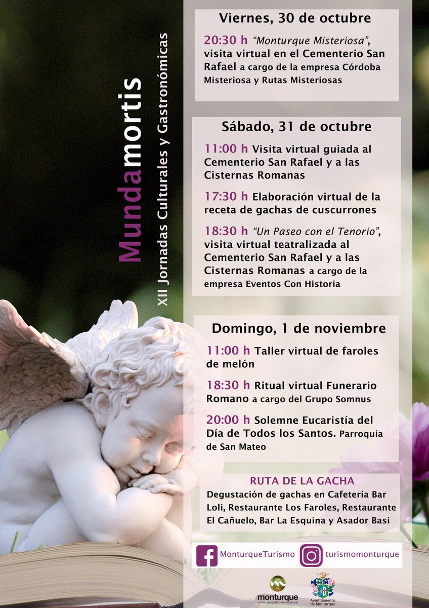 Os presentamos el cartel de la décimo segunda edición de las #JornadasMundamortis. Este año contamos con un programa virtual para que todos podáis disfrutar de este evento. Las actividades se publicarán los días indicados en la programación. Deseamos que os guste!