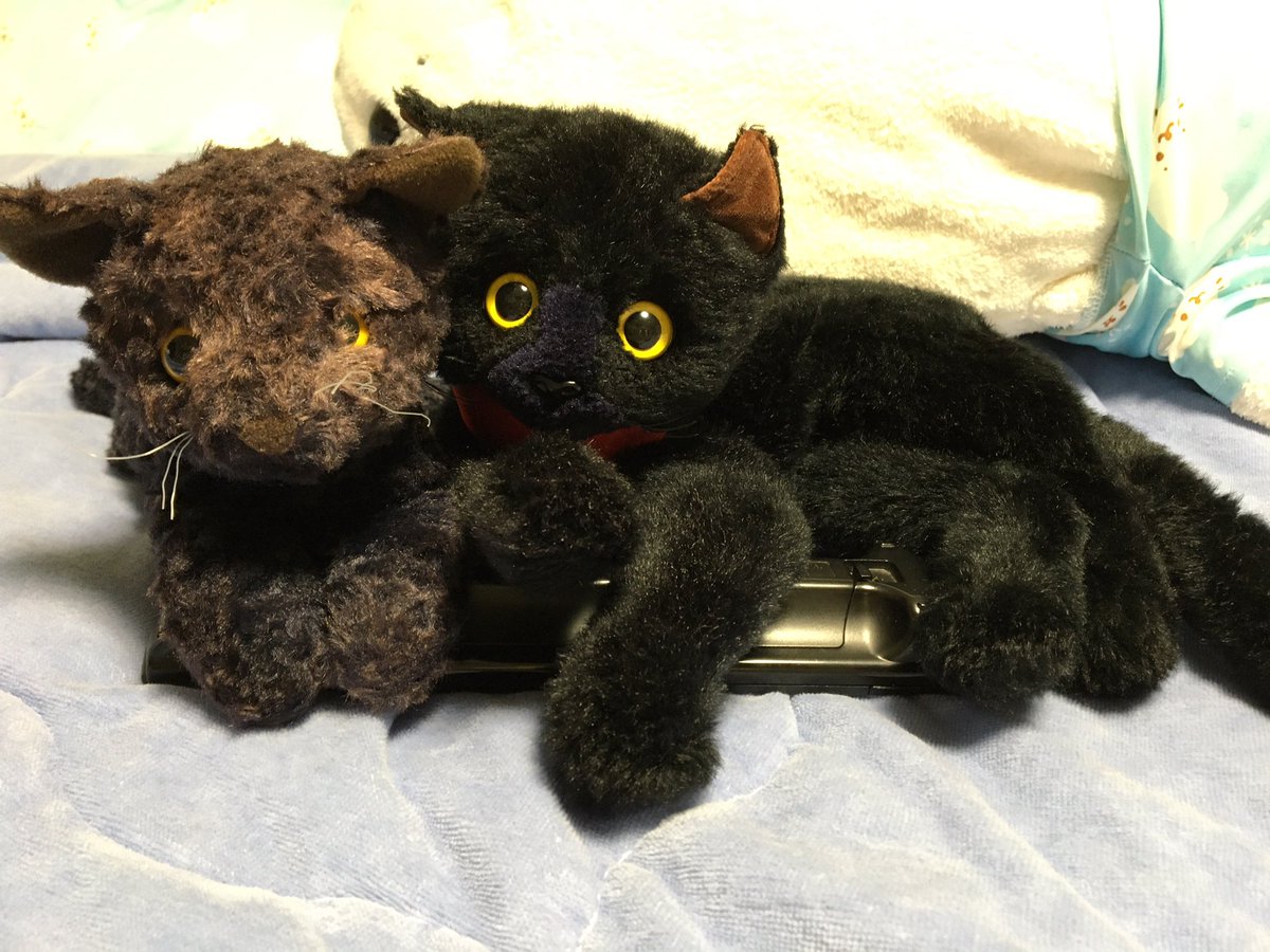 黒猫　童心　レトロ　ぬいぐるみ 童心 DOUSIN 黒ネコ レトロ ぬいぐるみ