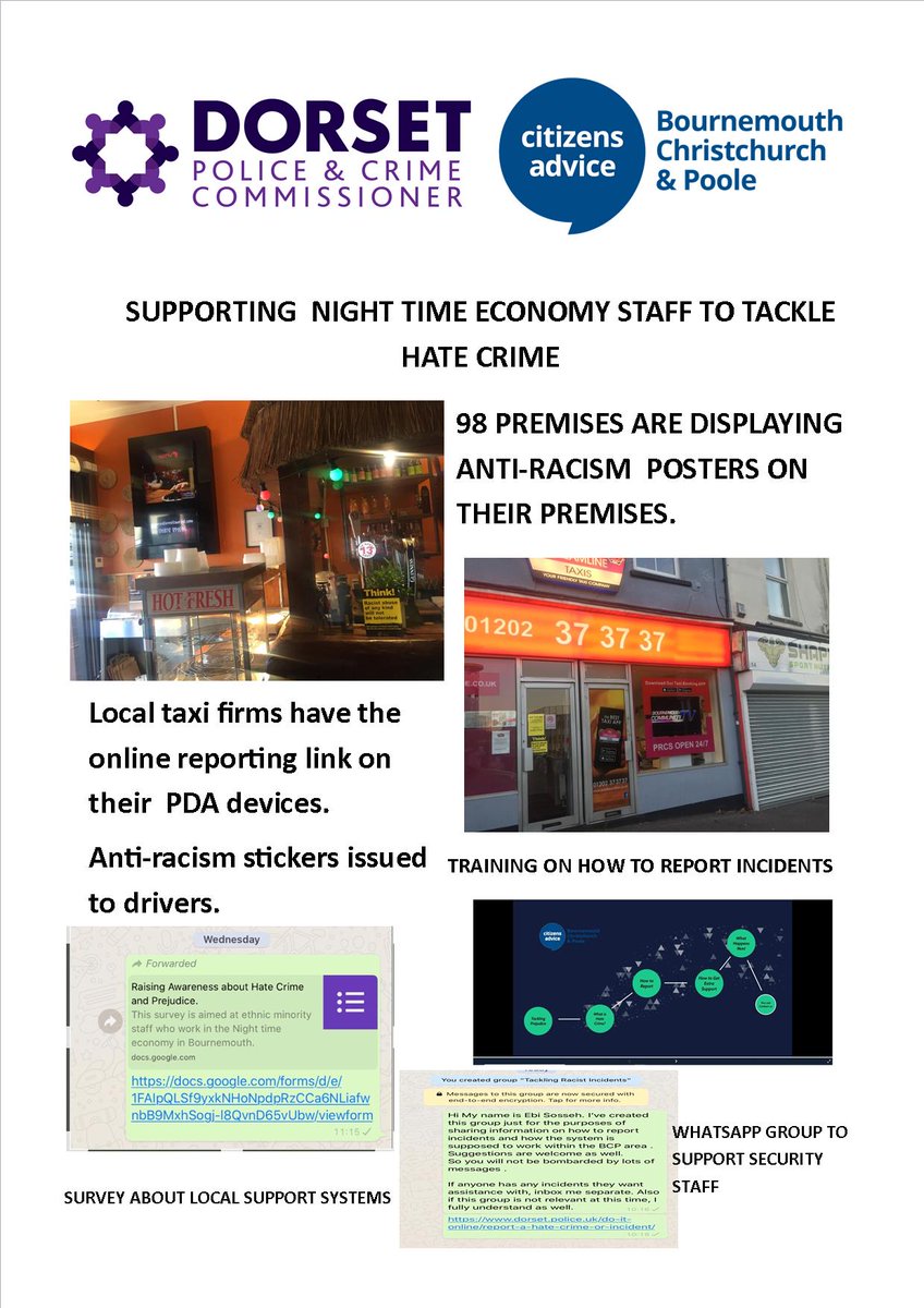 #hcaw #youreportwesupport supporting ethnically diverse NTE staff and business owners in Bournemouth <a href="/CitAdviceBCP/">Citizens Advice BCP</a> @pfdorset <a href="/Tosh599/">Martyn Underhill MBE</a> <a href="/PCCDorset/">Dorset PCC</a> <a href="/BCPCouncil/">BCP Council</a> <a href="/HateCrimeHealy/">Dr Jane Healy</a> #noplaceforhate