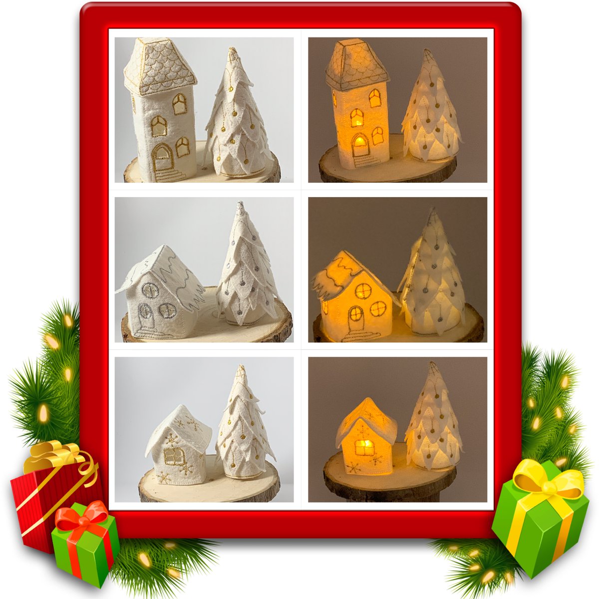 Getting ready to add Christmas goodies to my online shop.machine embroidered onto wool mix felt. #Christmas #christmasdecor #SmallBusiness #shoplocal