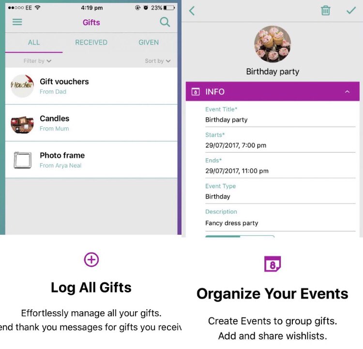 giftlogapp's tweet photo. Hi @AldiUK -hope you’ve recovered from the party!Now you’ll need to figure out who brought you what gift &amp; send #thankyou messages! Use the FREE GiftLog app to easily log all your gifts(&amp; note which you’ll return or regift😉).Download GiftLog now from the @AppStore &amp; @GooglePlay https://t.co/c4iDZXKIJN