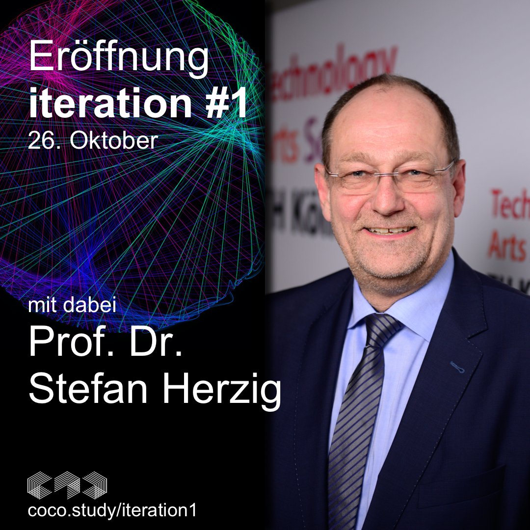 codeandcontext's tweet photo. Save the date:
Prof. Dr. Herzig, Präsident der TH Köln, wird den Studiengang Code & Context am 26.10. mit uns eröffnen.
Alle Infos zur Remote-Teilnahme und der Agenda findet ihr auf unserer Website: https://t.co/qrTfmWfo23
#codeandcontext #cocopen #stefanherzig #savethedate https://t.co/1QiyEHhMRN