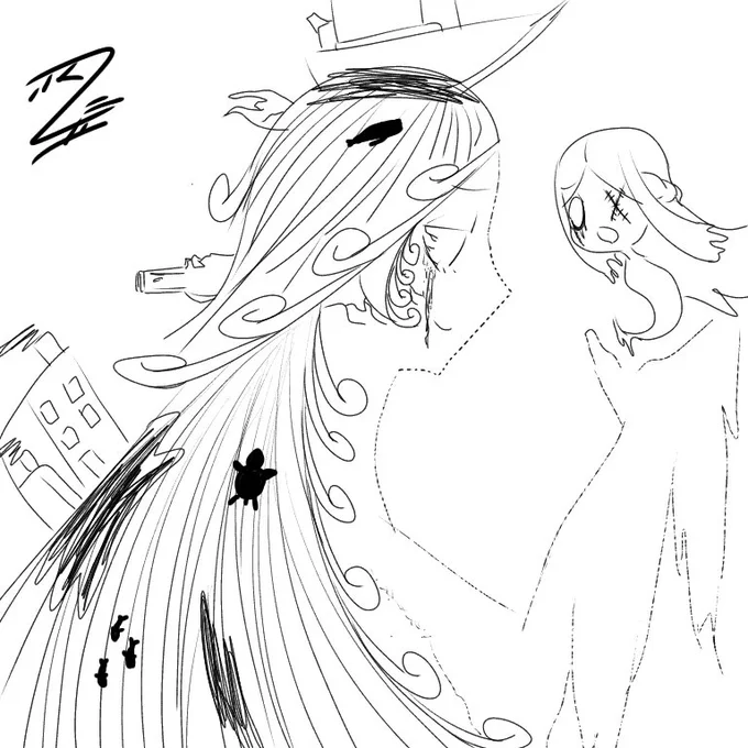 創作落描き 