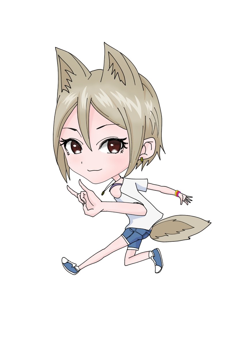 三多a K A魚の骨 歌姫24参加 シン54 On Twitter ぷち狐周子をばばっと描きました ファンサしながら走ってます 塩見周子 ぷちデレラ