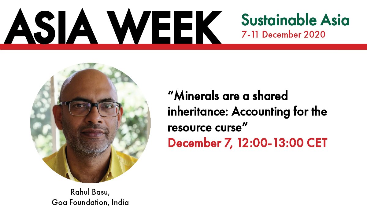 Asianettverket's tweet image. Many countries badly mismanage their natural resource endowments. Do we need a fundamental change in paradigm in the way we treat non-renewable natural resources? 🎋Welcome to this #AsiaWeek talk with @rahulbasu at the @goafoundation, India.

Read more👇sum.uio.no/english/resear…