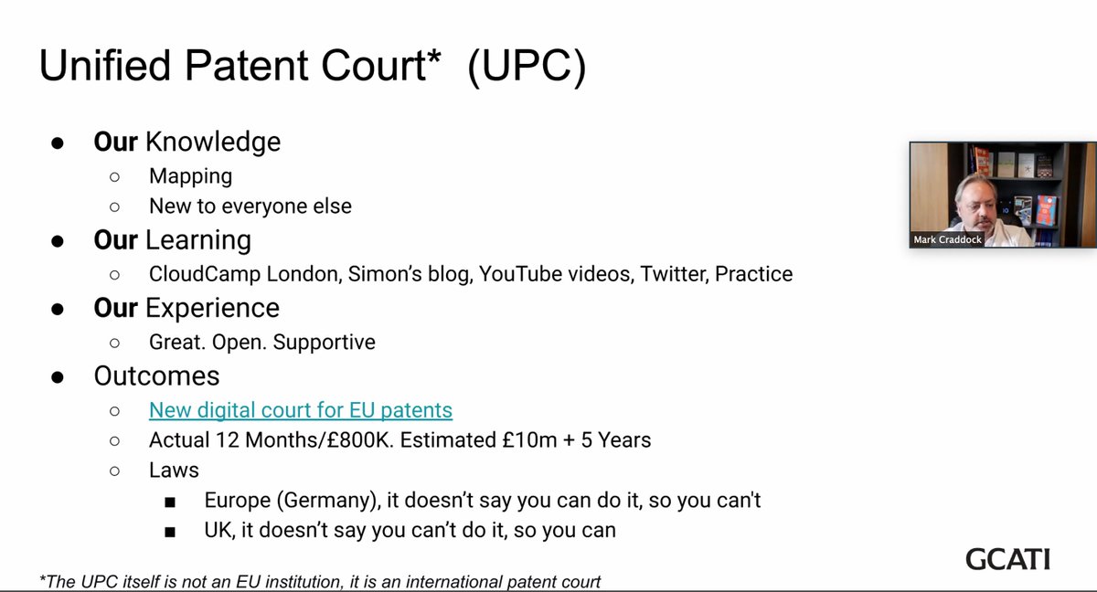Ironically UK Land registry was initially critical to mapping.. @mcraddock "Mapping got me fired twice..but also helped build patent court system for only 800k£"Legal culture lesson:DE: IF not in the rules, THEN you CAN NOT do it.UK: IF not in the rules, THEN you CAN do it.