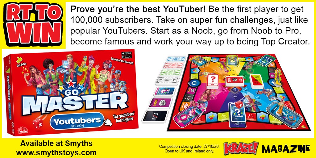 RT for a chance to #win one of three GO MASTER YouTubers Edition sets! Available at Smyths Toys. #competition #comp #giveaway #CompetitionTime #freebie #competitions