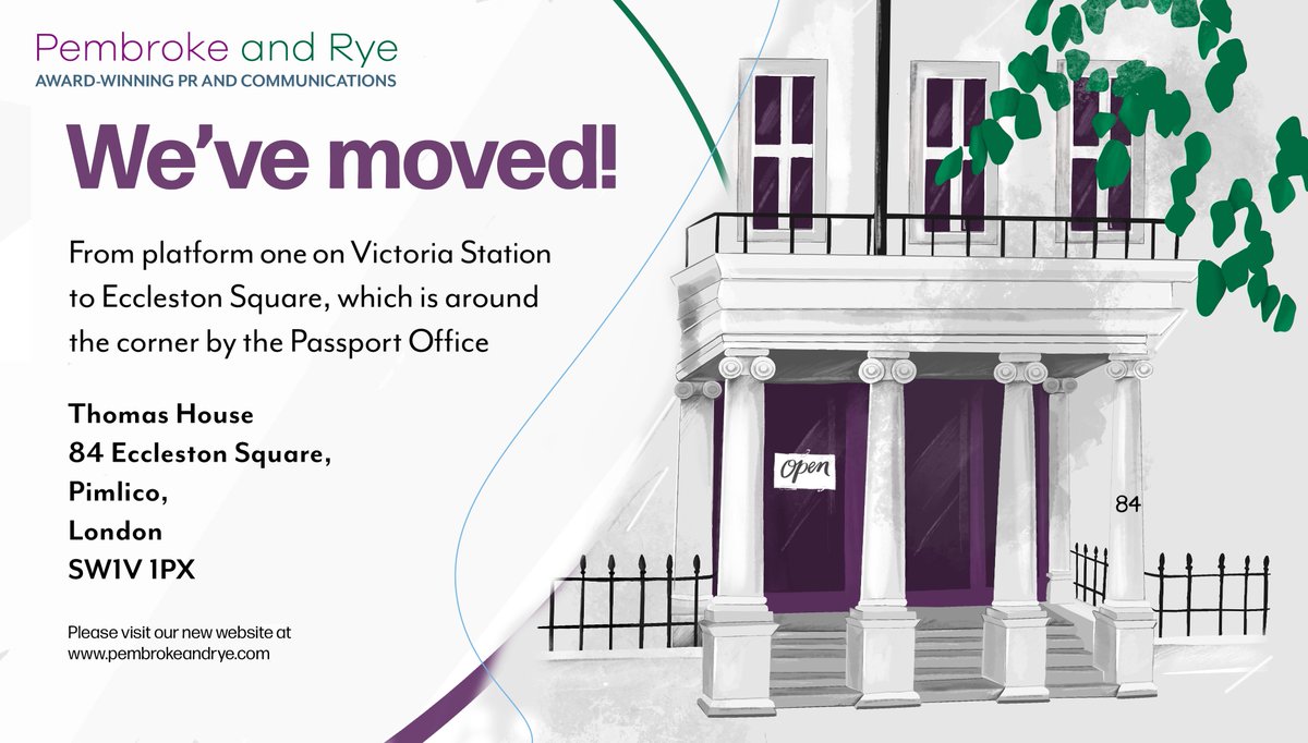 PembrokeAndRye's tweet photo. We’ve moved! Our new office is located on Eccleston Square. We are mostly working from home, but our office is open for team meetings, and boosting our mental health. We are excited to see what the future holds at our new address! Visit our new website: https://t.co/q0j3DTr5vR https://t.co/sGgyupZxgH