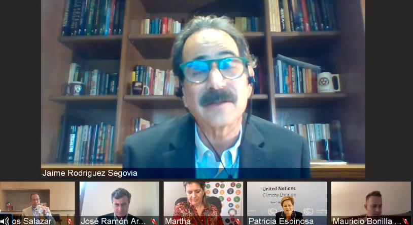 En grupo de trabajo del #ODS13 de @PactoMundialMex,  <a href="/cceoficialmx/">Consejo Coordinador Empresarial CCE</a> y Presidencia de Mex. tuvimos la fortuna de dialogar con <a href="/PEspinosaC/">Patricia Espinosa C.</a> para identificar oportunidades para avanzar en la agenda de #CambioClimático a partir de la colaboración multisectorial:  energías renovables!