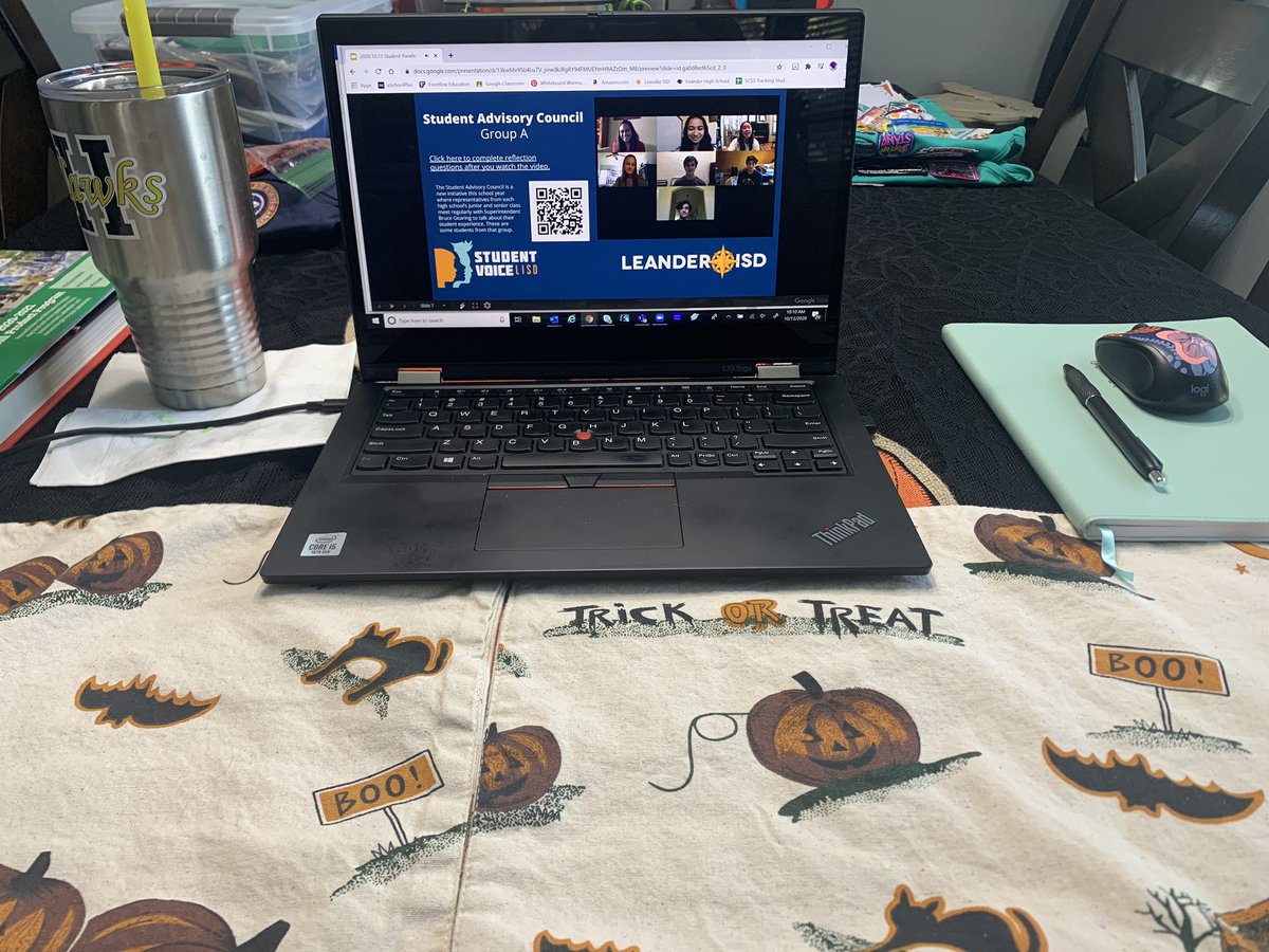 HeyMrsCopple's tweet photo. So excited to have student voices at #CIC2020 this year! Here’s my learning space for Tuesday morning. 😊 Shout out to @aprilchauvette for a great virtual conference! #CICfun https://t.co/OOrH4OhWl4
