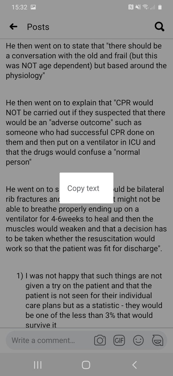 EOLCampaigner's tweet image. Why on earth are doctors putting fear into loved ones claiming less than 3% survive CPR...surely a life is better than no life regardless of broken ribs #dnacpr #donotresuscitate #respectform