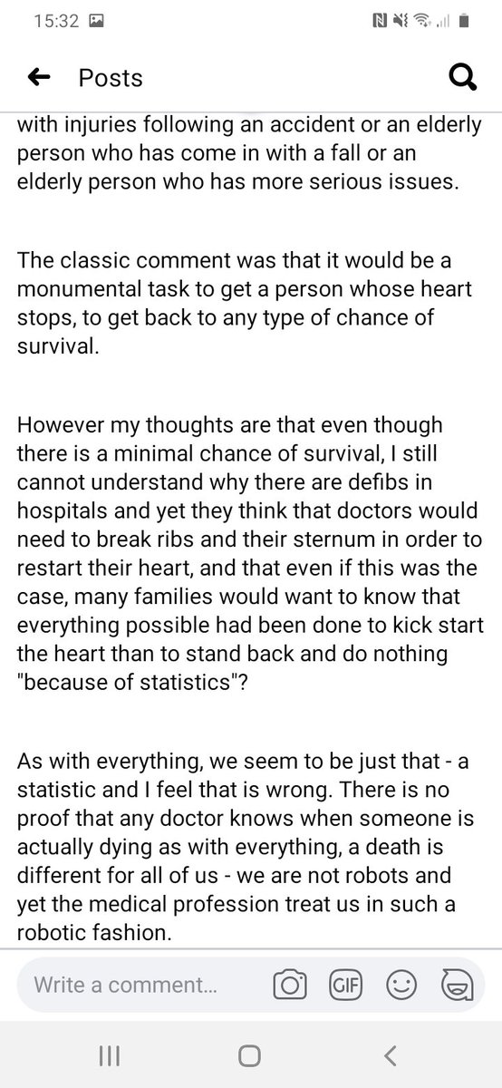 EOLCampaigner's tweet image. Why on earth are doctors putting fear into loved ones claiming less than 3% survive CPR...surely a life is better than no life regardless of broken ribs #dnacpr #donotresuscitate #respectform