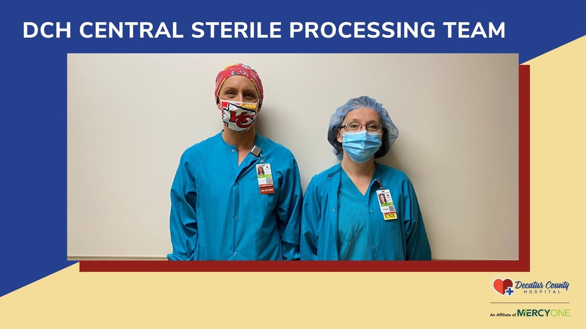 dch_iowa's tweet image. This week is #SterileProcessingWeek. At DCH, our #CentralSterileProcessing team is tirelessly dedicated so that our patients and surgeons can count on #clean and #sterile instruments.

Please help us say THANK YOU to Cortney Wilson, CRCST, SA-C, CST, Melissa Graham, CRCST!!