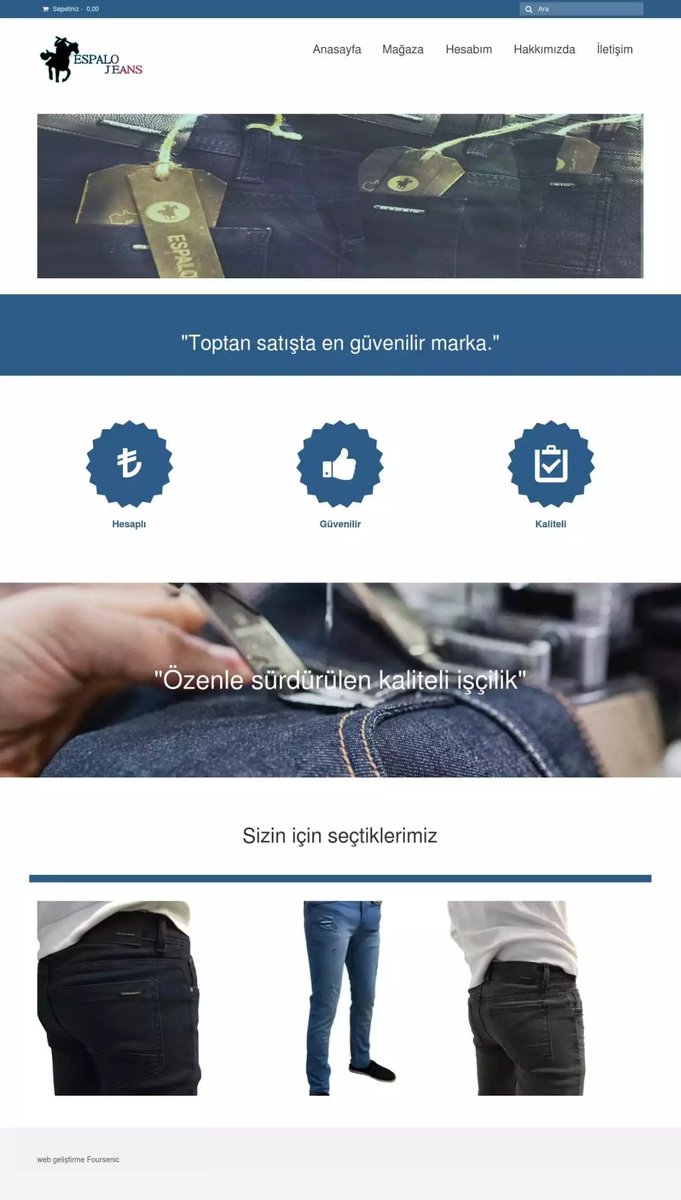 Espalo Denim web sitesi çalışması. Daha fazlası ve iletişim için tunayyucel.com
.
.
#web #webyazılım #webyazilim #webtasarim #webtasarım #webajans #tunayyucelcom #tryyazilim #istanbul #tasarım #tasarim #yazilim #yazılım #Website