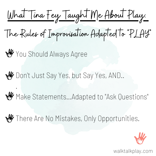 walktalkplay's tweet photo. There are no mistakes when it comes to play!

Miss Amanda, one of our OTs, was inspired by Tina Fey's  rules of improv and adapted them to “Play.” 

Click the 🔗 below to read her article!
https://t.co/0D3o0dMTtU

#playideas #walktalkplay #preschoolactivities #pretendplay https://t.co/3YDxAKZtEJ