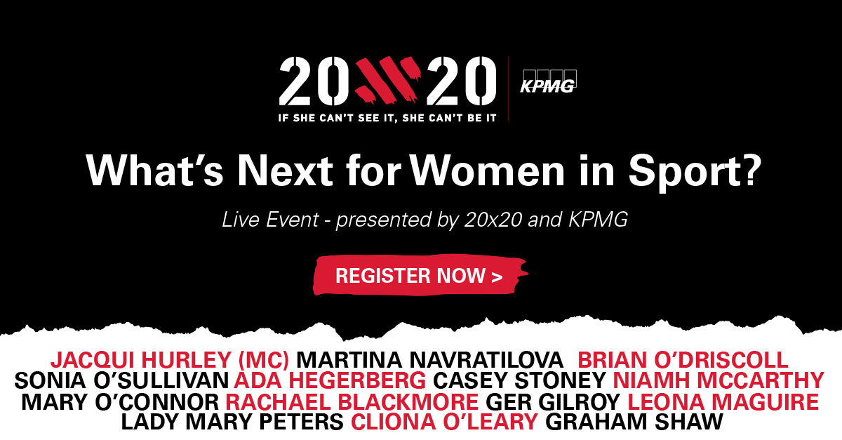 What's next for Women in Sport? Join us on October 21st to mark the conclusion of what has truly been a transformative two-year movement for women’s sport in Ireland. 
@20x20_ie 
#ThinkItAskIt  #20x20 #CantSeeCantBe #WomenInSport 

home.kpmg/ie/en/home/ins…