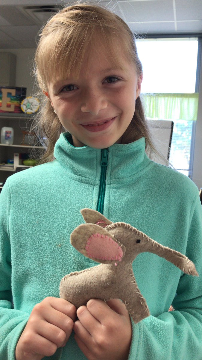 This student of mine is so enamored with #TheOneandOnlyIvan that she made a “Ruby” over the weekend! <a href="/kaaauthor/">Katherine Applegate (kaaauthor.bsky.social)</a> she is such a huge fan!  Up next...#theoneandonlybob #walkerstrong #mymisd #walstars