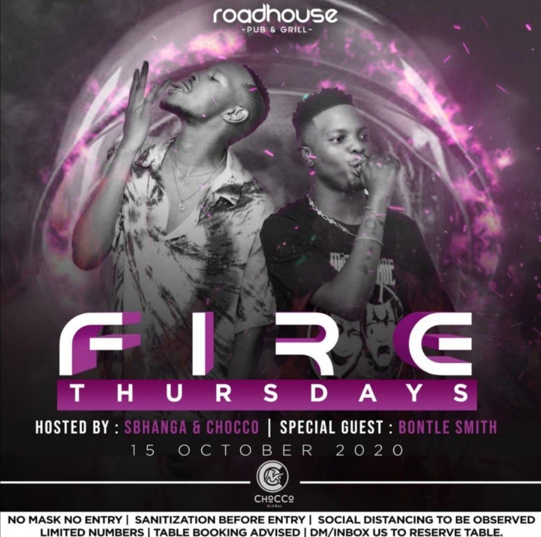 unpluxe's tweet photo. Join us this Thursday at Roadhouse Pub & Grill for #FireThursday! Kick-starting @BigskySA's birthday celebration🥂!!
Hosted by @ChoccoGlobal @sbhanga with special guest @BontleSmith Tell a friend - Sey’sukile!!! 🔥 https://t.co/WCAu9qkp5O