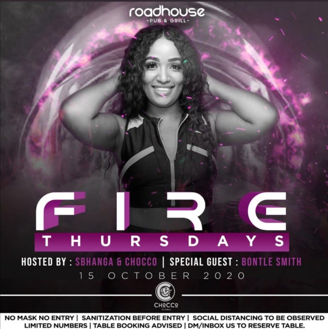 unpluxe's tweet photo. Join us this Thursday at Roadhouse Pub & Grill for #FireThursday! Kick-starting @BigskySA's birthday celebration🥂!!
Hosted by @ChoccoGlobal @sbhanga with special guest @BontleSmith Tell a friend - Sey’sukile!!! 🔥 https://t.co/WCAu9qkp5O