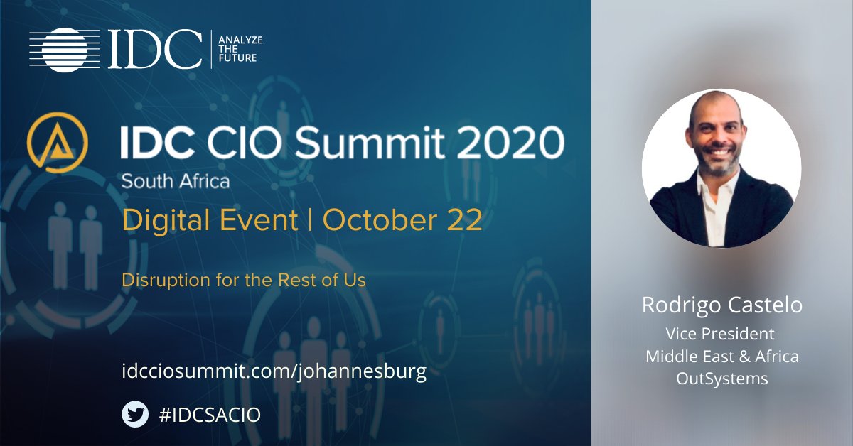 ramabhardi's tweet photo. Happy to announce our esteemed speaker #RodrigoCastelo Vice President - MEA @OutSystems at #IDCSACIOSummit #digitalevent on #Oct22
For more info: https://t.co/LqBsctoo14
@IDC
#IDC #IDCCIOSummit #CIOSummit #IDCDigital #ai #CIO #CISO #CXO #IDCSACIO #IDCMEA #technologyleaders #IT https://t.co/bcy9jVMFyy