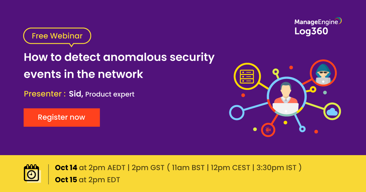 Come monitorare gli eventi anomali nella tua rete?🔭
Te lo spiega @ManageEngine con il suo #FreeWebinar di domani. Scoprirai come monitorare la tua rete per rilevare eventuali anomalie con soluzioni #SIEM 💠
ISCRIVITI: https://t.co/8PbRlVgNLz
#Security #Log360 https://t.co/2w4G6sppac
